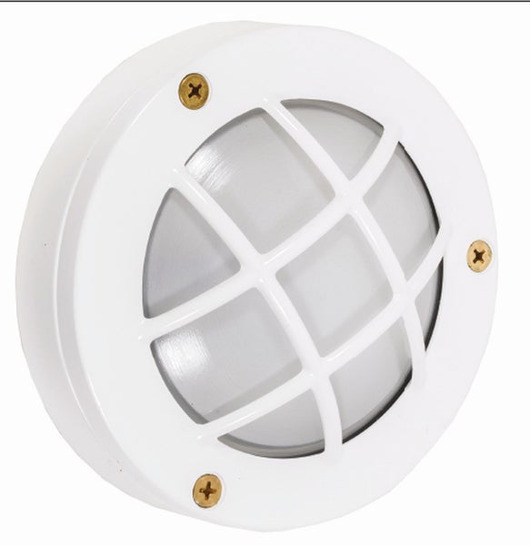 Runde Wandleuchte mit Schutzgitter