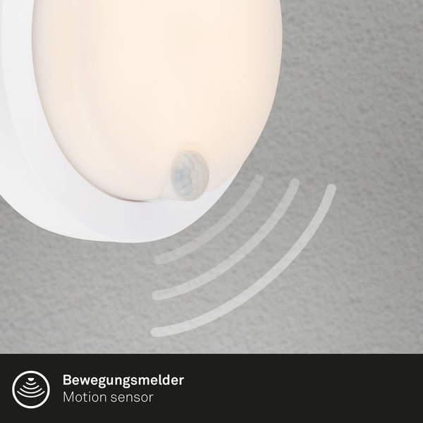 Battery LED Outdoor Wall Light,Sensor,White,LED/4W