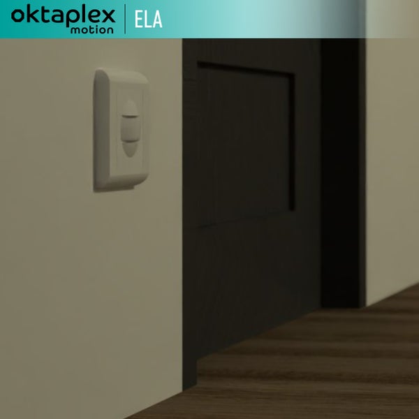 Oktaplex Bewegungsmelder für Hohlwanddose Unterputz 160° mit Dämmerungssensor weiß