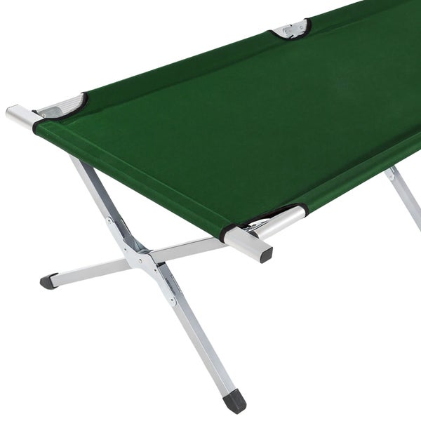 4er Set Feldbett tectake  190 x 70 x 45 cm mit Aluminiumgestell grün
