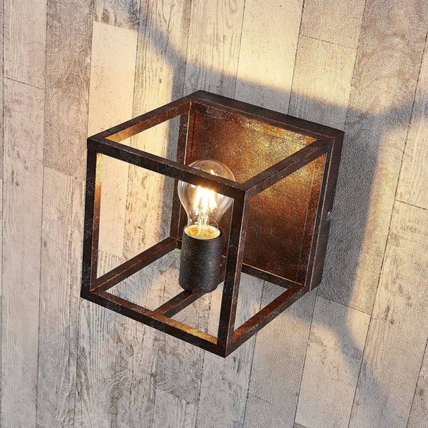 Lindby Deckenlampe Emin (Landhaus, Vintage Rustikal) in Braun aus Metall (1 flammig E27) - Deckenleuchte Lampe Wohnzimmerleuchte