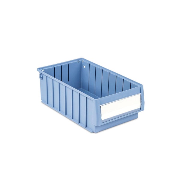 PROREGAL SuperSparSet 8 x Regalkasten 400 BH Mit Etikett und Schutzhaube HxBxT 14 x 23,4 x 40 cm 9,9 Liter Sichtlagerkasten Sortimentskasten