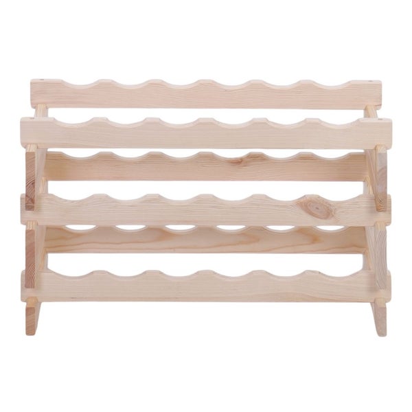 Weinregal VINOTECA FLEX PRO HxBxT 37x65x28cm 18 Flaschen auf 3 Fbenen Massives Kiefernholz Natur unbehandelt