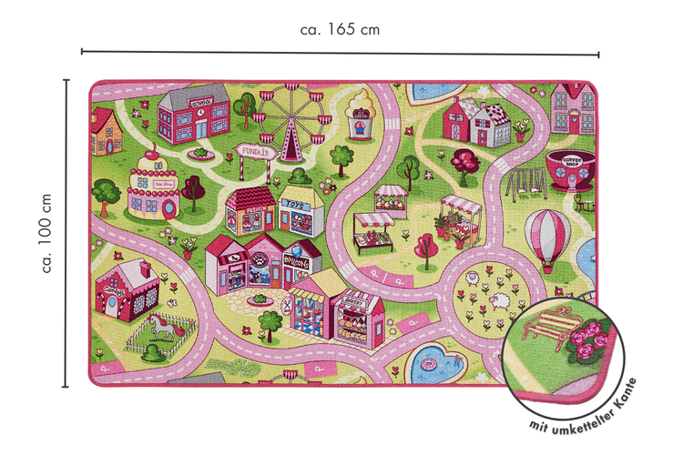 Kinderteppich Sweet Village 100 x 165 cm in multi
