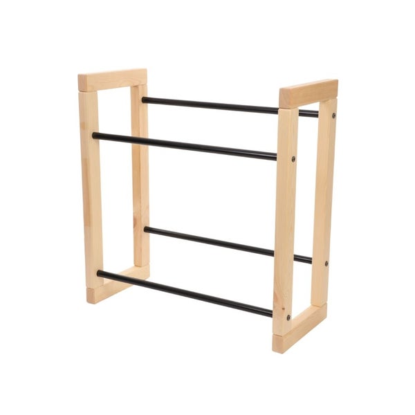 PROREGAL Getränkekistenregal HARZ HxBxT 85x82x35cm 4 Kisten auf 2 Ebenen Massives Kiefernholz Natur