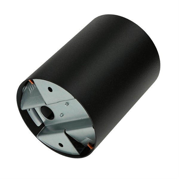 Schwarze zylindrische Wandleuchte