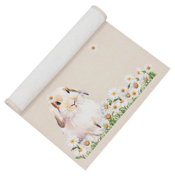FRANK FLECHTWAREN | Tischläufer Blumenhase, POLYESTER, BAUMWOLLE, 40 x 140 cm