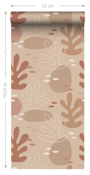 Tapetenrolle mit abstraktem Muster, 53 cm breit und 10,05 m lang