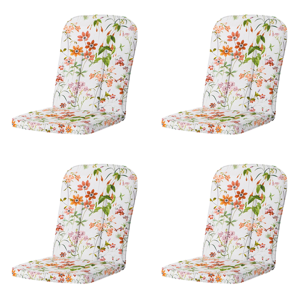 Hochlehnerauflage Carlo / Calvia Milly natur - ca. 100x48 cm - 4er-Set