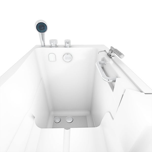 Begehbare Badewanne mit Handbrause und Einstiegstür