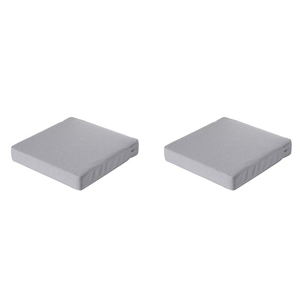 Lounge Profi-Line Sitzauflage Manchester hellgrau - ca. 60x60 cm - 2er-Set