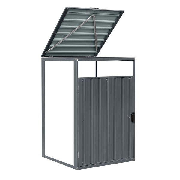 Home Deluxe - Mülltonnenbox CUBO - Platz für 4 x 240 Liter Mülltonnen, Farbe: Anthrazit, Witterungsbeständig inklusive Schloss und Schlüssel I Mülltonnenbox Gartenbox