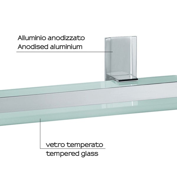 Ablage aus Aluminium und Glas | Calatea