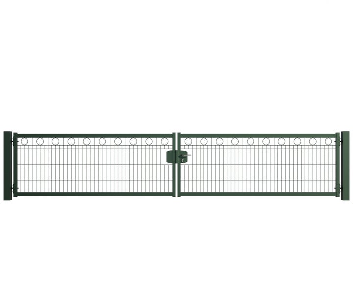 Doppelflügeltor Gartentor aus Metall mit Schloss