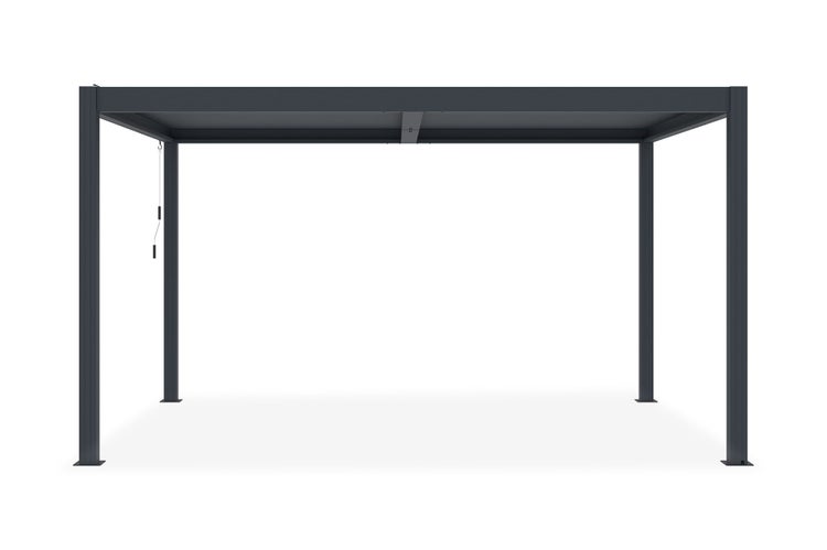 Pergola Aluminium Lamellendach SANTA B395 x T305 x H220 cm, Aluminiumpfosten 10 x 10 cm, Anthrazitgrau