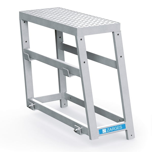 ZARGES Tritt aus Aluminium mit geriffelter Oberfläche