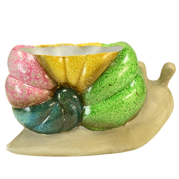 Dekorative Schnecken Blumentopf Figur für Garten und Innenbereich