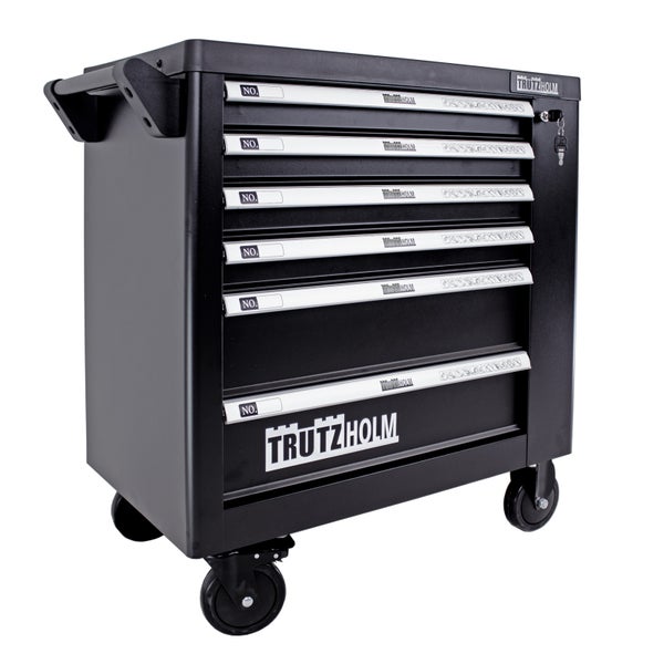 Rollbarer Werkzeugschrank mit mehreren Schubladen und Trutzholm Logo