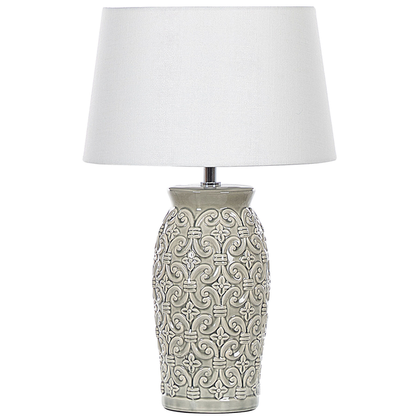 Tischlampe KHOPER Keramik Grau