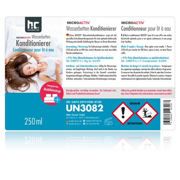 Microactiv Wasserbetten Konditionierer 250 ml Flasche