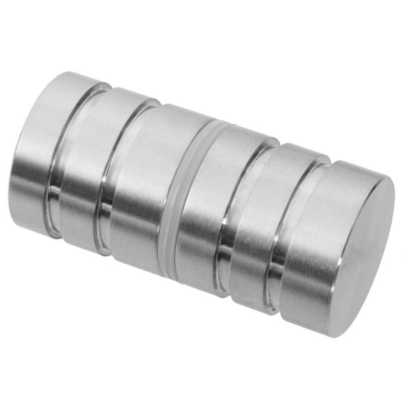Zylindrischer Türknopf aus Metall mit strukturierter Oberfläche