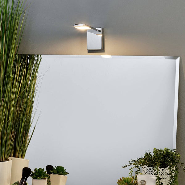 Lindby LED Wandleuchte, Wandlampe Bad Tizian (spritzwassergeschützt (Modern) in Chrom aus Metall (1 flammig ) - Wandleuchten Spiegelleuchte Badezimmer Wandbeleuchtung Badezimmerleuchte