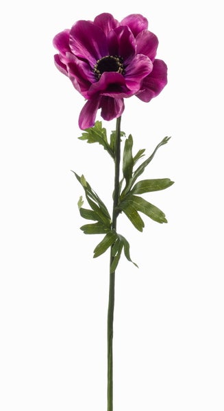 Künstliche Bougainvillea mit pinken Textilblüten und grünen Zweigen.