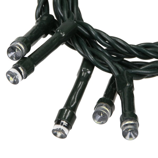 ECD Germany LED Lichterkette 30m Länge, 1500 LEDs, Kaltweiß, 3m Stromkabel, IP44, Clusterlichterkette Büschellichterkette für Weihnachten Weihnachtsbaum Weihnachtsbeleuchtung, für Innen und Außen