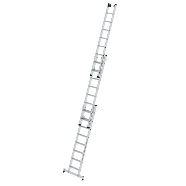 PROREGAL Stufen-Mehrzweckleiter 3-Teilig mit Traverse 3 x 8 Stufen