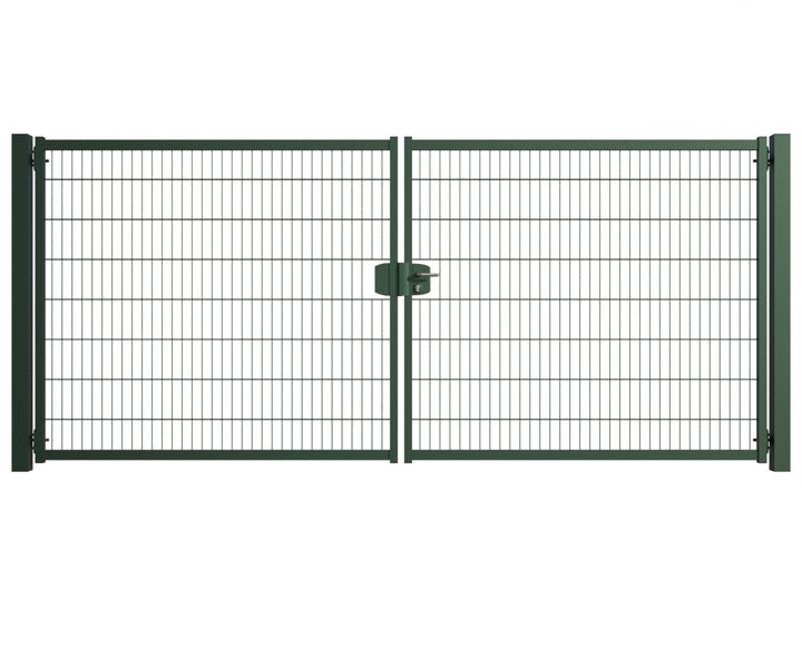 Doppeltor aus Drahtgitter für den Aussenbereich