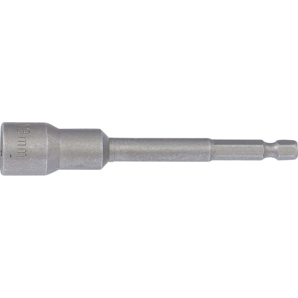 BGS Steckschlüssel-Einsatz Sechskant extra lang für Bohrmaschinen Antrieb Außensechskant 6,3 mm (1/4) SW 13 mm - 2769