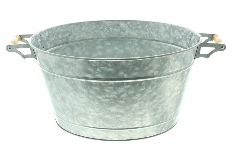 FRANK FLECHTWAREN | Metallwanne Silver, METALL, 50 x 27,5 x 22,5 cm