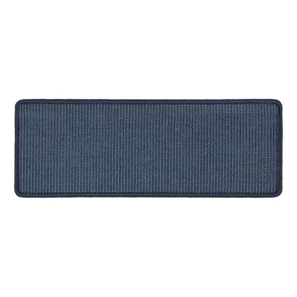 FLOORDIREKT Stufenmatte aus Sisal - Pure Nature - Umkettelt & Selbstklebend - Blau - 23,5 x 65 cm - Rechteckig ohne Lippe