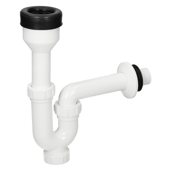 ECD Germany Urinal Pissoir Siphon Flaschensiphon Geruchsverschluss Ablaufgarnitur Aufputz Ø50 x 32 mm