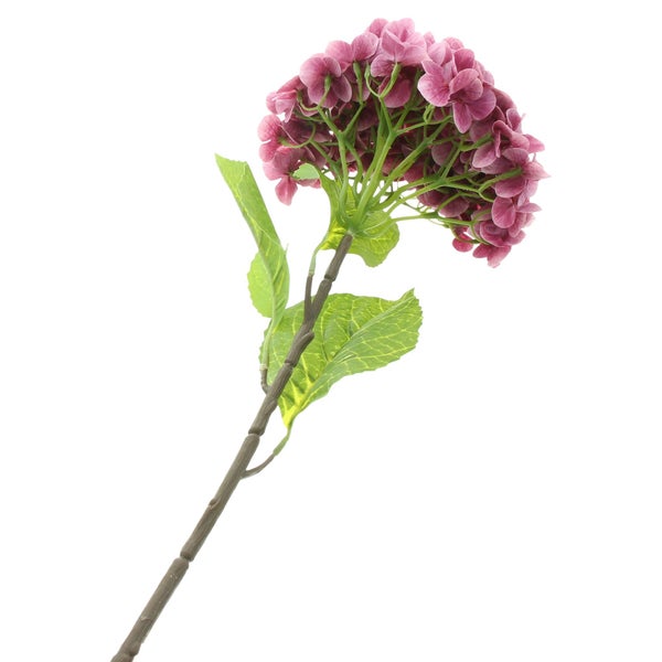 FRANK FLECHTWAREN|Kunstblume Rosa Hortensie, Ø 20 x 70 cm, KUNSTSTOFF, METALL