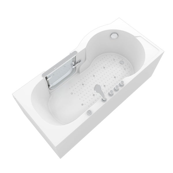 Rechteckige Badewanne mit Duschabtrennung