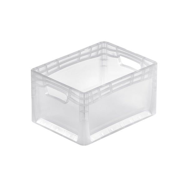 PROREGAL SparSet 20x Transparenter Eurobehälter LightLine mit Offenem Griff HxBxT 22 x 30 x 40 cm 2,4 Liter Eurobox Transportbox