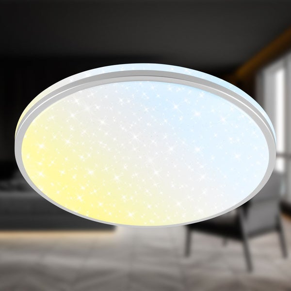 LED Deckenlampe Deckenleuchte Wohnzimmer Dimmbar Fernbedienung CCT IP54