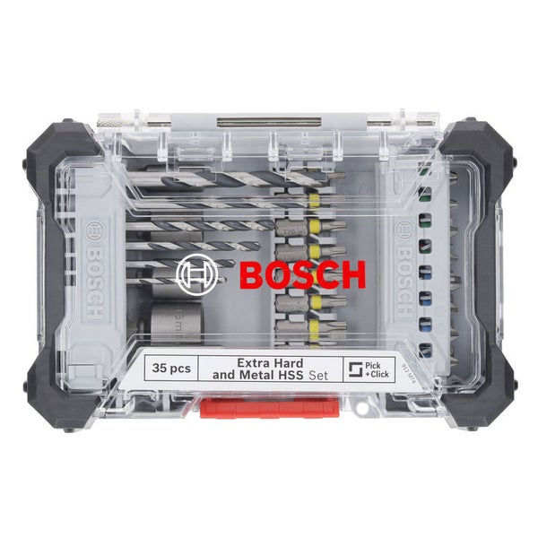 Bosch Extra Hard und Metall HSS Set mit 35 Teilen