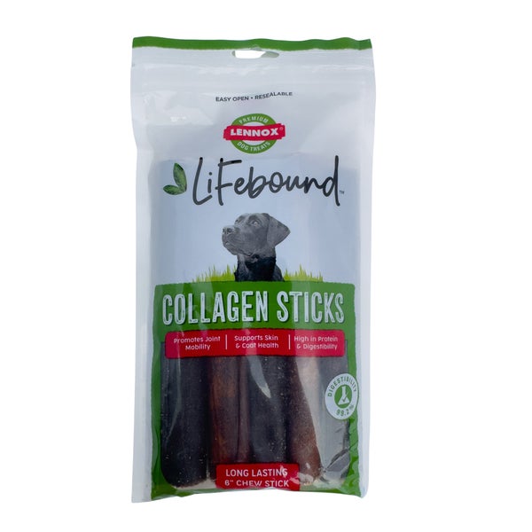 Lifebound - Kollagen-Kaustangen / Kauknochen für Hunde  (5 Stück á ca. 15 cm)