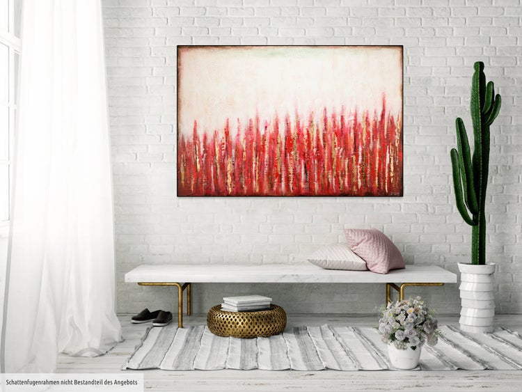 Handgemaltes Gemälde Acrylfarbe 150x100cm Gelb