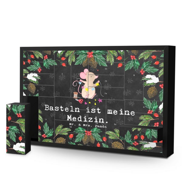 Mr. & Mrs. Panda Befüllbarer Adventskalender Maus Basteln - Schwarz