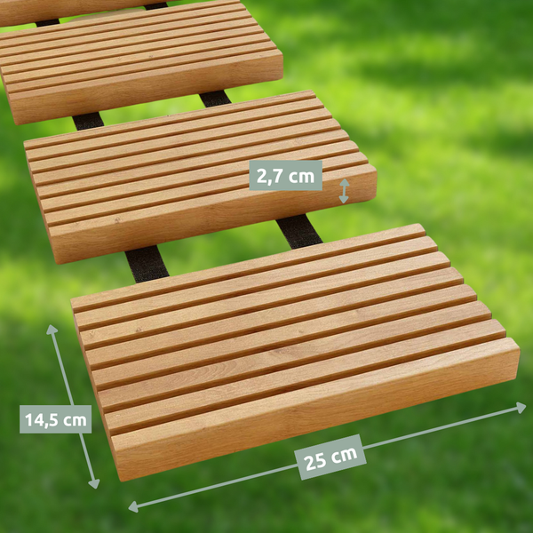holz4home Rollweg Gartenweg aus Lärche  Holztritte für Garten 25 cm