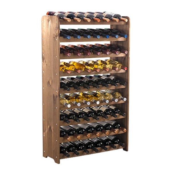 PROREGAL Weinregal Pinotwine C HxBxT 112,8 x 72,8 x 26,5 cm 63 Flaschen Massives Kiefernholz Braun Geölt