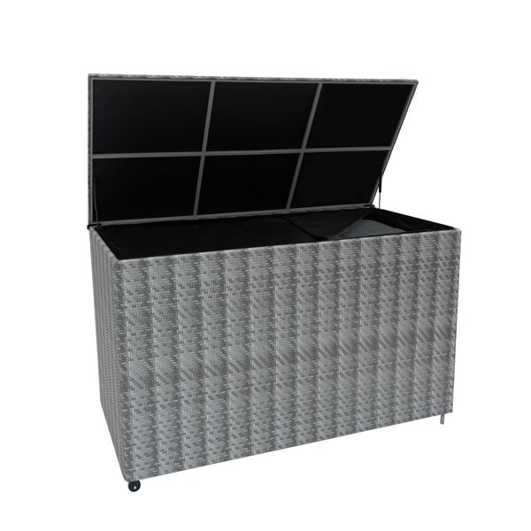 Marielle Rattan Kissenbox 996L - Grau