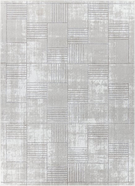 Moderner Skandinavischer Teppich Grau/Weiß 160x213 cm IVY