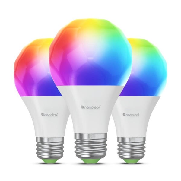 Nanoleaf Essentials Matter Leuchtmittel E27 - Birne A60 RGBW in Weiß 3x 8,5W 3300lm