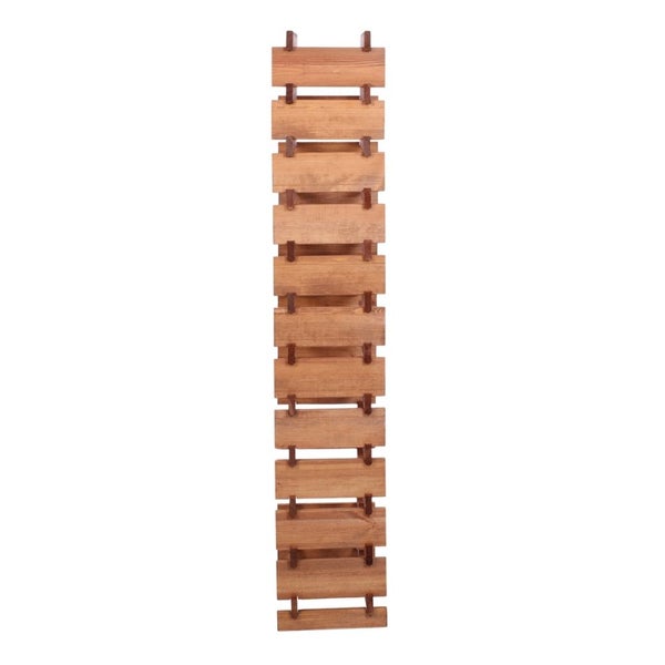 Weinregal VINOTECA FLEX PRO HxBxT 163x46x28cm 48 Flaschen auf 12 Ebenen Massives Kiefernholz Braun geölt