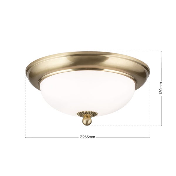 Deckenleuchte Jugendstil 26 cm messing-matt