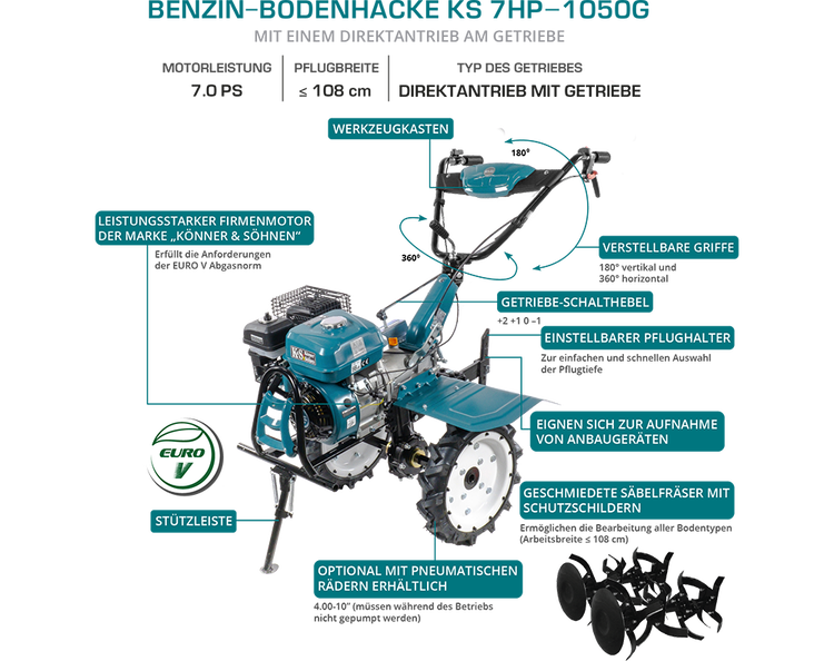 Benzin-Bodenhacke KS 7HP-1050G